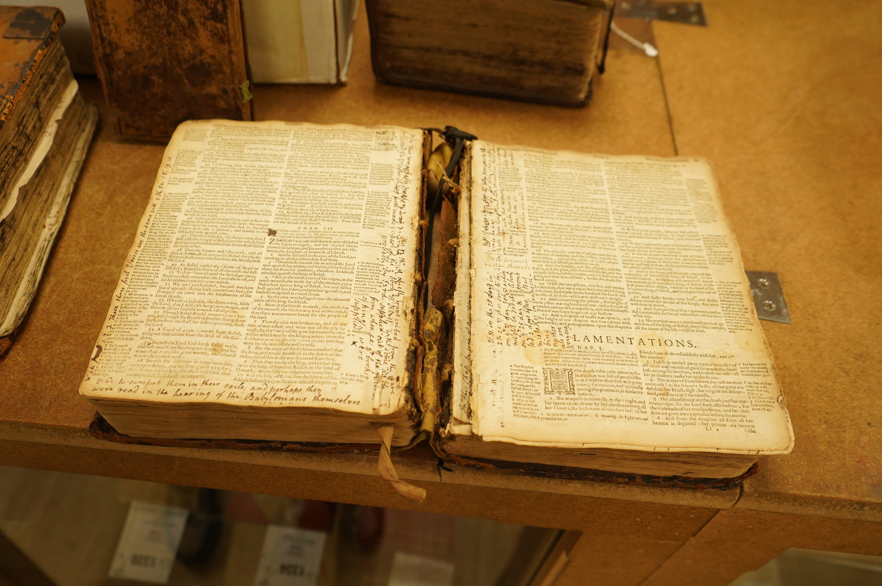 A BIBLE ARCHIVE - A highly unusual collection of three English Bibles, having belonged to the Whytehead family (of Yorkshire's North and East Ridings); comprising The Bishops' (1573 edition), a Geneva (1603 edition) and